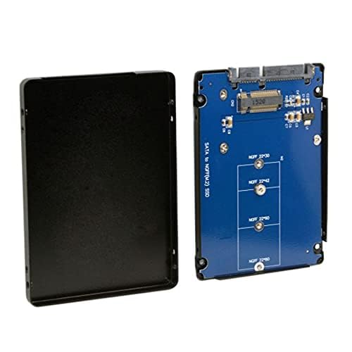 [AUSTRALIA] - NFHK B+M Key Socket 2 M.2 NGFF (SATA) SSD to 2.5 SATA Adapter Card Adapter with Black Metal Case NGFF B-key to SATA 