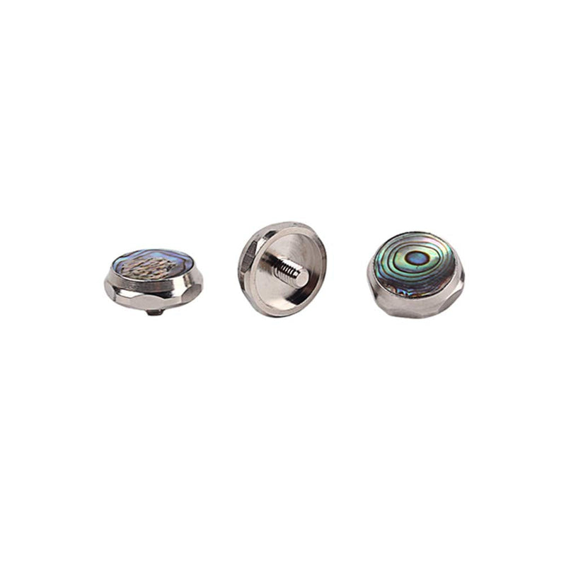 SUPVOX Abalone Button Set for Trumpet - 3Pcs Metal Finger Buttons Replacement - Durable and Craftsmanship for Trumpet Instrument Lovers
