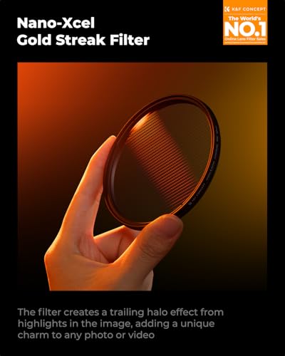 K&F CONCEPT 72mm Gold Streak Effect Lens Filter (2mm)