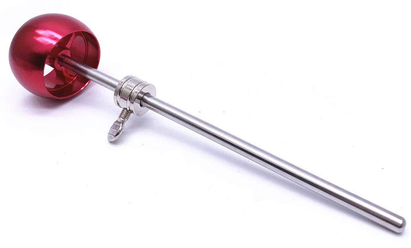 2 Pieces Bass Drum Pedal Beater Aluminum Alloy Hammer Head Percussion Instrument Accessory Part Red 1
