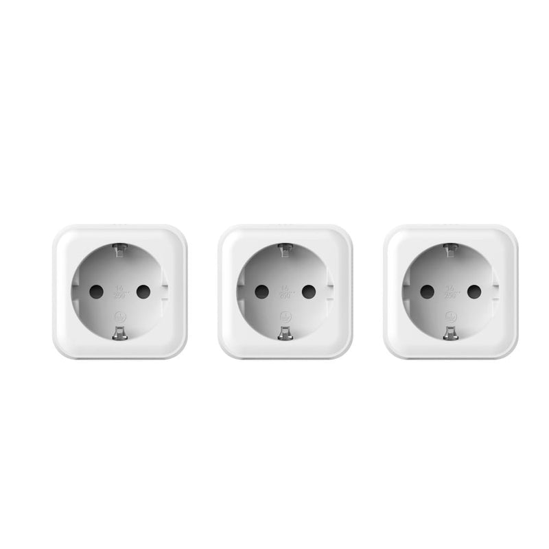 Hama WLAN Socket, Pack of 3 (with Matte Smart Home, Universal, WLAN Controlled Socket with App and Voice Control, as Timer, 3680 W) Pack of 3 - Indoor