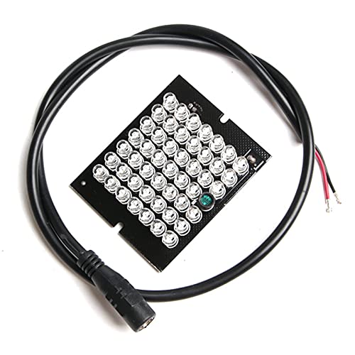 1 pcs DC 12V 1A Invisible CCTV 48-LED Night Vision 940nm IR Infrared Illuminator Light + Wire 60cm