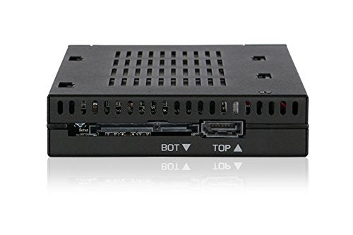 ICY DOCK Dual 2 Bay 2.5” SSD & HDD Dock Tool-Less Hot-Swap SATA / SAS Mobile Rack Enclosure for 3.5” Bay - flexiDOCK MB522SP-B
