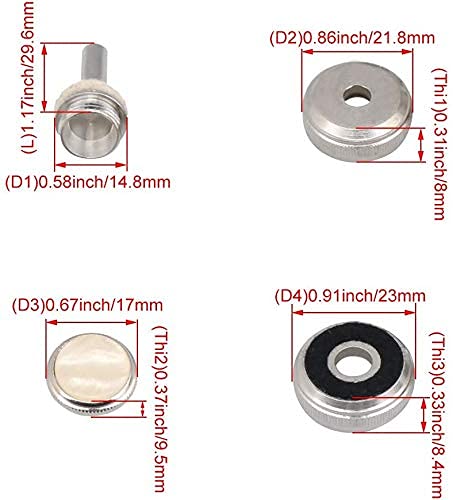 [AUSTRALIA] - Trumpet Repair Kit Trumpet Finger Buttons Valve Cap Screw Drain Valve Key Piston Spring Trumpet Valve Replacement Parts Silver 