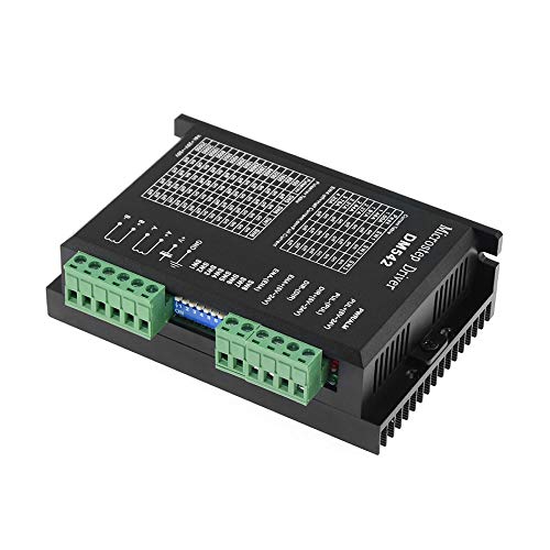 CNC Digital Microstep driver DM542 Stepper Motor Controller 2-phase Digital Stepper Motor Driver 20-50V DC Max 4.2A for Nema 17, Nema 23 and Nema 34 series stepper motor, Replace M542 M542H