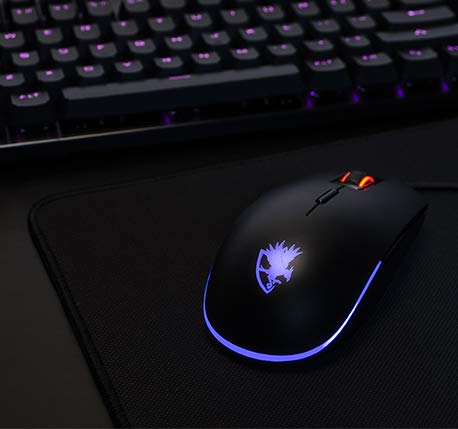 Digifast Nightfall NF24 RGB Backlit Gaming Mouse, Symmetrical Design, 50 Million Click Durability, 8 Programmable Buttons, Dynamic DPI Switching, Customized Color, DPI for Windows PC Gamers (Black)