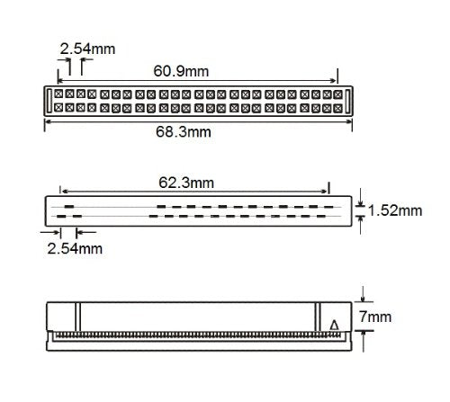 CablesOnline, 6-inch Internal IDC 50-Pin SCSI Drive Extension Ribbon Cable, FS-E06 6-inches