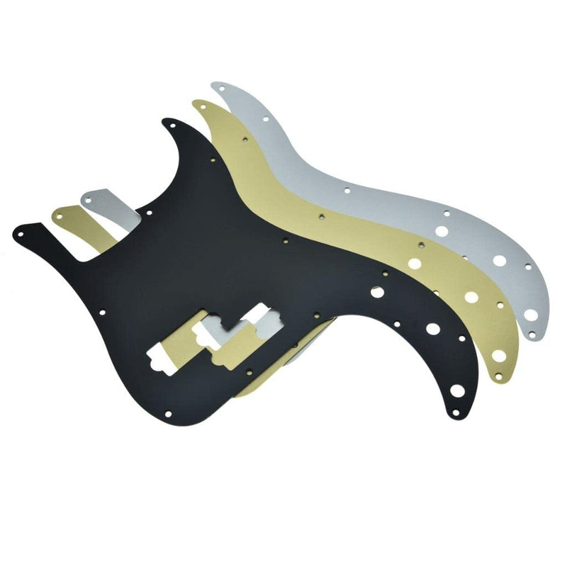[AUSTRALIA] - KAISH Matte Aluminium Precision Bass Style Pickguard Metal Anodized P Bass Pick Guard Scratch Plate for American/Mexican Precision P Bass Matte Gold 