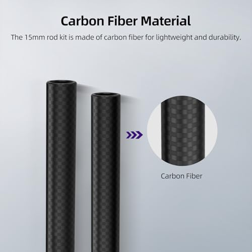 Nitze 16 Inches 15mm Carbon Fiber Rod (2 Pcs) - RCF15-400