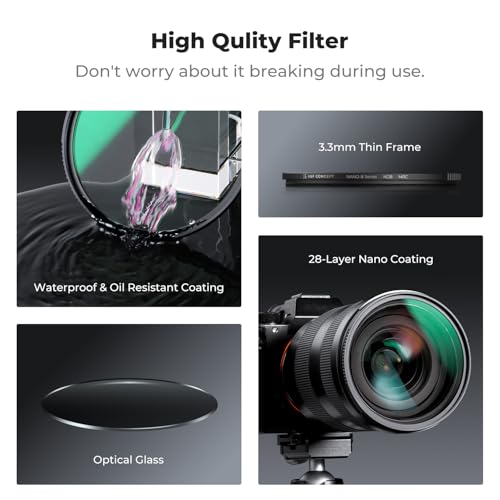 K&F CONCEPT 49mm ND64 ND Lens Filter (6-Stop Fixed Neutral Density Filter)