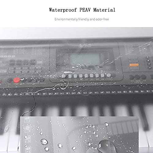 OriGlam Piano Keyboard Dust Cover, Transparent, Waterproof, Fits 61/76/88 Keys