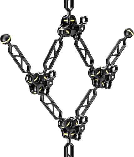Sea frogs 2PCS 5 Inch Dual Ball Arm for Underwater Lighting 5.0" Double Ball Arm, 2pcs
