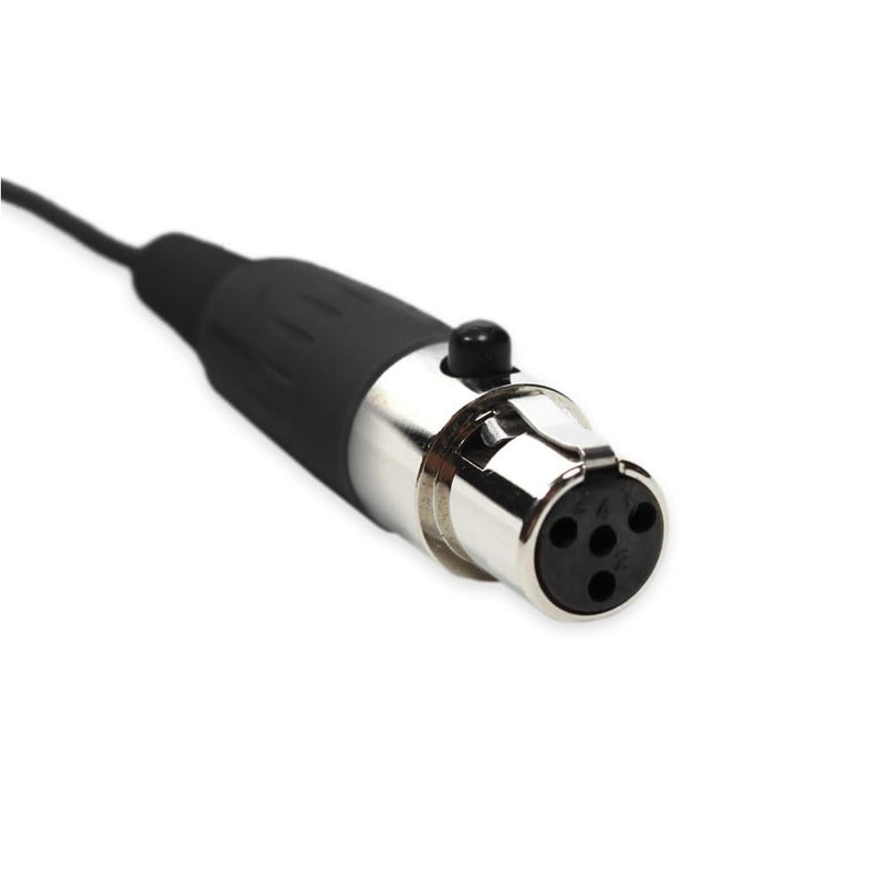 Generic Replacement Headset Headworn Microphone for Shure BLX1 Wireless Bodypack Transmitter 4-pin Mini-connector, Condenser, Unidirectional, ta4f 4 Pins, Black, HS06D4