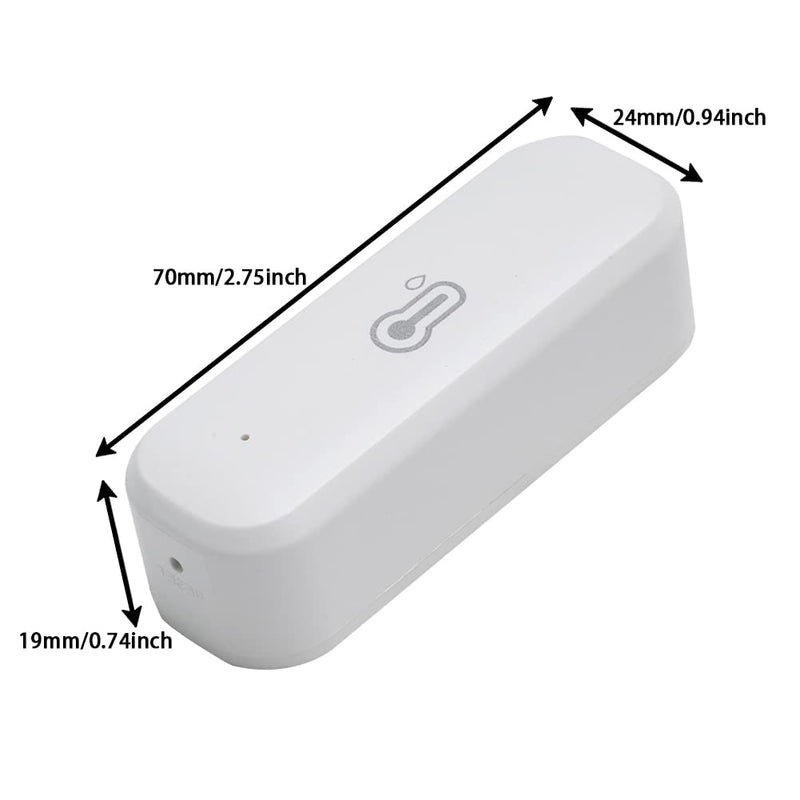 Tuya Zigbee Home Hygrometer Thermometer Sensor WiFi Temperature Humidity Sensor with Wireless Smart Temperature Humidity Detector 1 Zigbee (Need zigbee gateway)