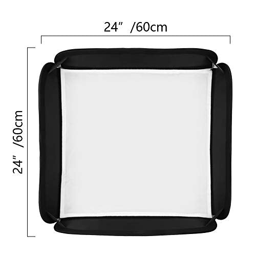 Godox 24"x24"/60cmx60cm Portable Collapsible Softbox Kit for Camera Photography Studio Flash fit Bowens Elinchrom Mount Godox softbox 24"