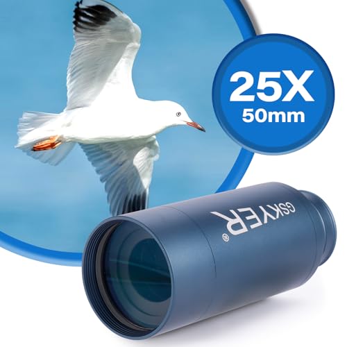 25x50 Monocular Telescope, Monoculars for Adults High Powered: Compact HD Zoom Scope for Men Gifts Cool Gadgets with BAK4 Prism & FMC Lens, Pirate Binoculars for Kids Spotting Hunting Camping