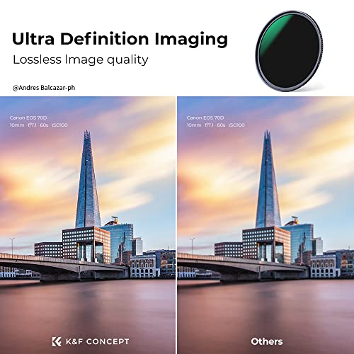 K&F CONCEPT 40.5mm ND1000 (10-Stop Fixed Neutral Density Filter) Lens Filter