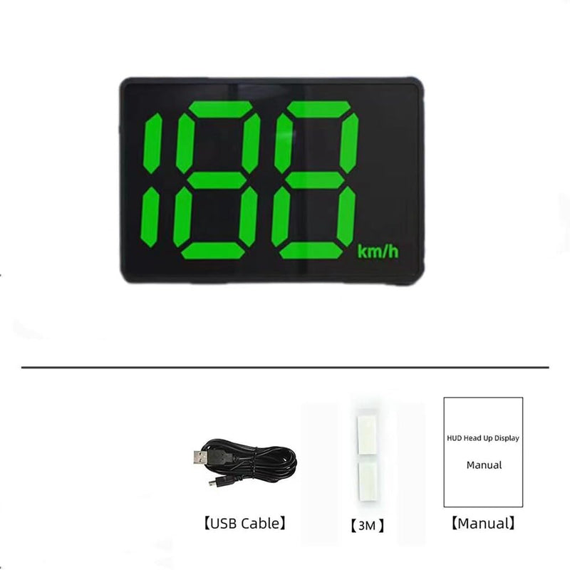 ikasus Car Hud GPS Speedometer Digital Speed Meter with MPH Speed,USB Plug and Play, Head Up Display Driving Direction, OverSpeed Warning for Cars Trucks AUTO-QA4497X#MPH-WJYQ-07