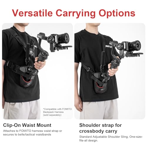 FOMITO Hands-Free Stabilizer Support Bag - Outdoor Vlogging Accessory for Fishing Rod & Wedding Filming | Waterproof Adjustable Strap BT-02