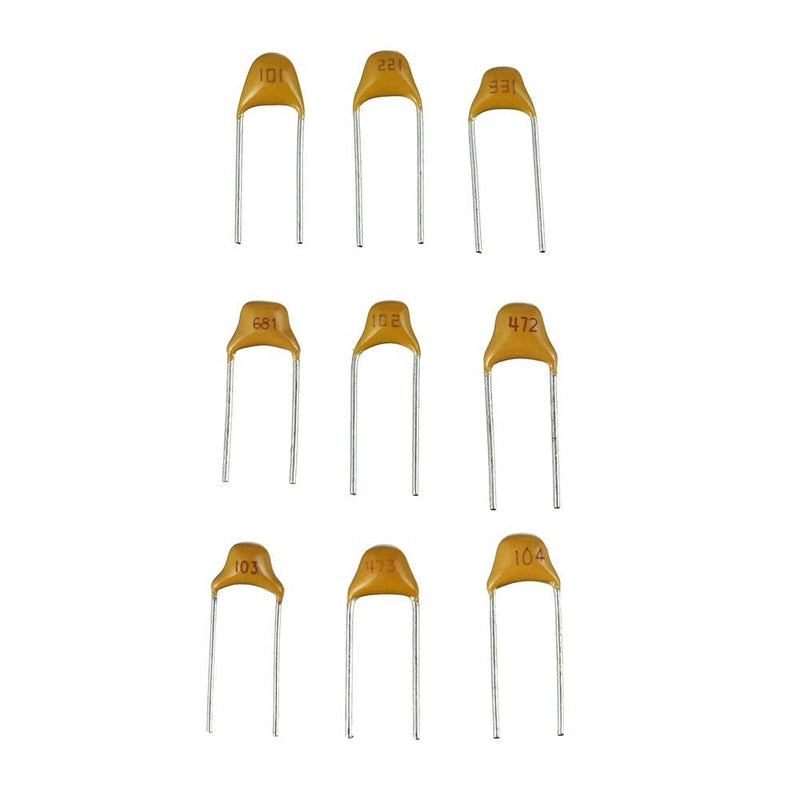 BOJACK 600-Piece 15 Value Ceramic Capacitor Kit (10 pF, 20 pF, 30 pF, 47 pF, 56 pF, 68 pF, 100 pF, 220 pF, 330 pF, 680 pF, 1 nF, 4.7 nF, 10 nF, 47 nF, 100 nF)