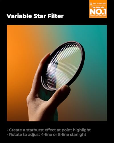 K&F CONCEPT 67mm Variable Star Starburst Filter 4 8 Points