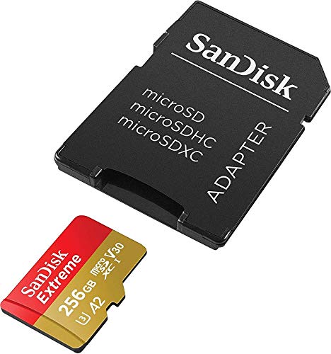 SanDisk 256GB Extreme UHS-I microSDXC Memory Card with SD Adapter