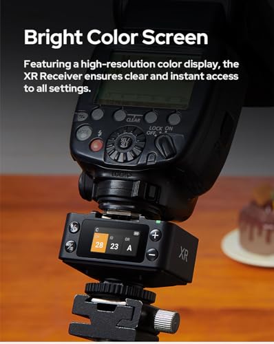 Godox XR Wireless Flash Receiver for Canon, for Nikon -Upgrade of godox X1R, 2.4G TTL HSS Trigger with Built-in Lithium Battery, Wireless Sync Remote Flash Receiver for Camera XR-C XR-N with Brush XR for Canon for Nikon