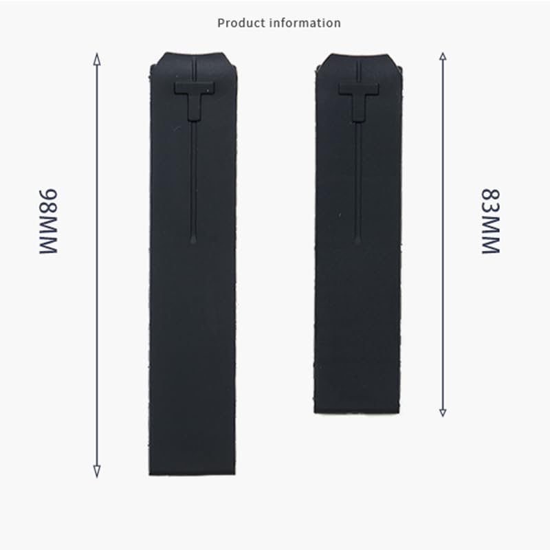 20mm Silicone Watch Band Compatible with Tissot T-Touch T091 T013420A-20mm Rubber Watch Strap for T013 T047 with Stainless Steel Buckle