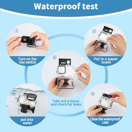 Waterproof Diving Housing for GoPro HERO13/12/11/10/9 Black - 196FT/60M Underwater Case with Magnetic Latch Mount, Protective Underwater Diving Housing Shell Accessories Plastic Case with Magnetic Latch Mount GoPro HERO13-9 Black
