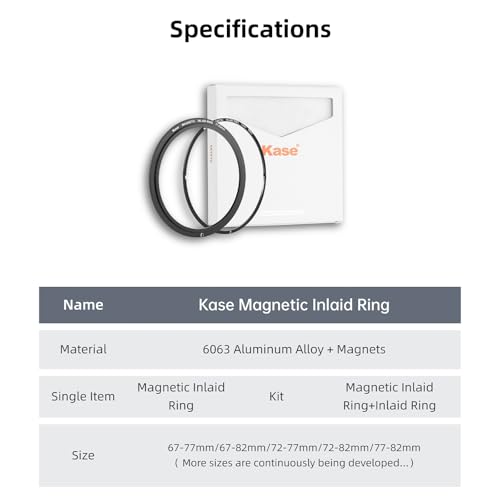 49mm Magnetic Adapter Ring Kit Quick-Release to Threaded Filter Converter 49mm