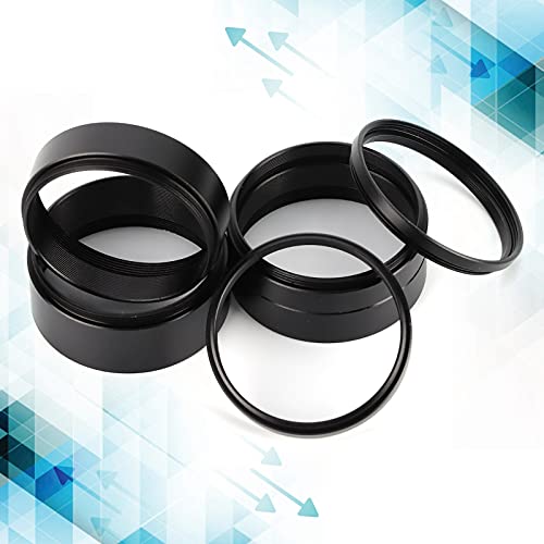 Telescope Spacer Rings Photography Extension Tubes Black Aluminum Alloy 8Pcs Set 3 5 7 10 12 15 20 30Mm Lens Ring Extension Tube Astronomical Telescope Accessory