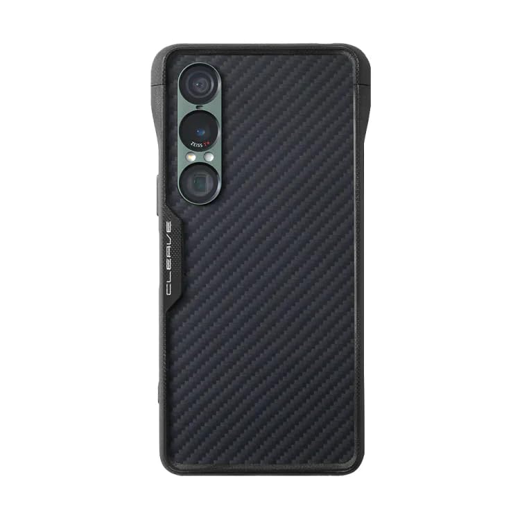 DEFF Cleave G10 Bumper Case for Sony Xperia 1 VII, Chrono, Made for Xperia Certified, Dupont Kevlar 1500D Aramid Fiber, Black