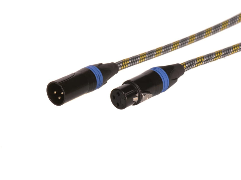 Aperion Audio Premium Balanced XLR Cables for High-End Audio/Home Theater Systems, Pure Copper Connectors and Heavy-Duty Shield - XLR Male to XLR Female (Single) (9FT) 9FT