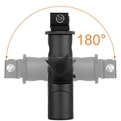 2Pack Anwenk Camera Flash Speedlite Mount Swivel Light Stand Bracket with Umbrella Reflector Holder for Camera DSLR Nikon Canon Pentax Olympus and Other DSLR Flashes Studio Light LED Light Flash Bracket-2P