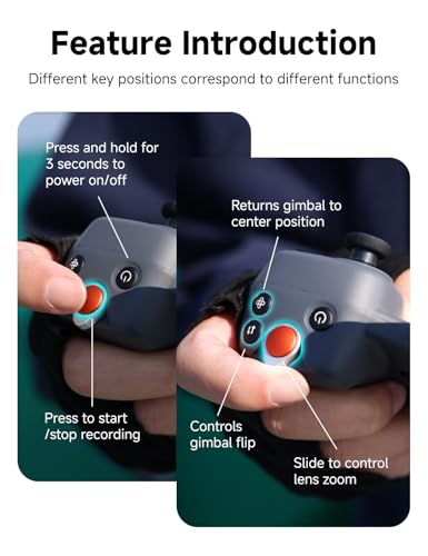 MOVMAX Wireless Remote Controller for DJI Osmo Pocket 4/3/2 for Pocket 4/3/2
