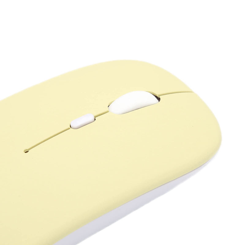 Zyyini Wireless Mouse, 1600 DPI 3 Speed Adjustable Optical Bluetooth Bluetooth Computer Mouse Ergonomic Ultra-Thin Mute Office Mice,for Laptop Computer Tablet(Yellow) yellow