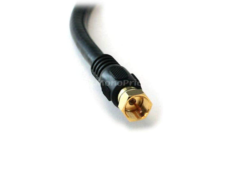 [AUSTRALIA] - Monoprice RG6 Quad Shield CL2 Coaxial Cable with F Type Connector - 18AWG, 75 Ohm, 6 Feet, Black 6ft 
