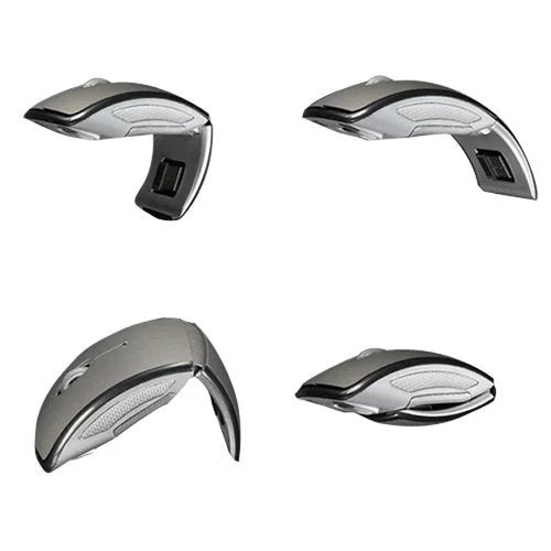 Foldable 2.4GHz Wireless Mouse Mouse for The PC Computer Mouse Foldable Folding Mouse/Mice + USB 2.0 Receiver for PC Laptop-Silver