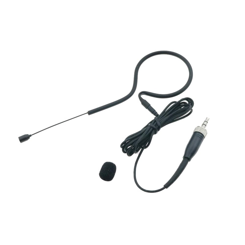 Single earset Headset Microphone for Sennheiser EM100 G2 G3 G4 Wireless HeadMic BeltPack System Omni-Directional Mics B20-Black