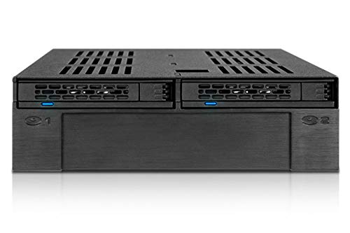ICY DOCK 2 Bay 2.5 SAS/SATA HDD/SSD Mobile Rack + 3.5" Slot for External 5.25" Bay | ExpressCage MB322SP-B