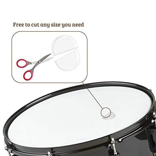 Drum Gel, 24 PCS Round and 4 Pcs Long Clear Drum Dampeners for Snare Drum, Silicone Silencers, Mute, Muffler Dampening Gel Pads, Drum Damper for Snare, Tom Drum Cymbals