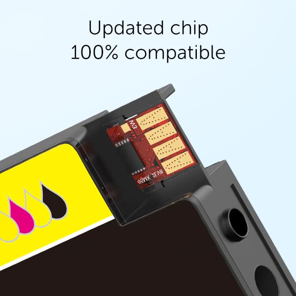 952xl Latest Upgrade Compatible Ink Cartridges Combo Pack Replacement for HP 952 XL Use with Officejet Pro 7740 8210 8710 8720 8740 8715 7720 8725 8730 (4 Packs), Black, Cyan, Yellow, Magenta 952-1T