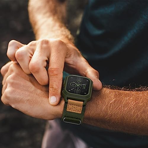 Bundle of the Rugged Nylon Apple Watch Band (Black-BlackTags/Army green)