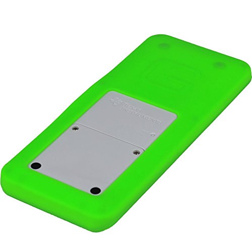 Guerrilla Silicone Case for Texas Instruments TI-84 Plus CE Color Edition Graphing Calculator With Screen protector and Graphing Ruler, Green