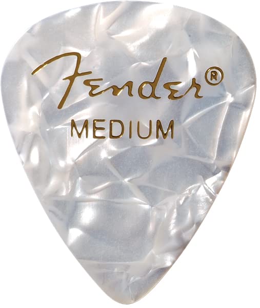 Fender Premium Celluloid 351 Shape Picks, Medium, Red-White-Black Moto - 36 Pack