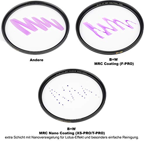 B + W Clear Protection Filter for Camera Lens – Ultra Slim Titan Mount (T-PRO), 007, HTC, 16 Layers Multi-Resistant and Nano Coating, Photography Filter, 62 mm 62mm T-PRO (Ultra Slim, MRC nano) Single
