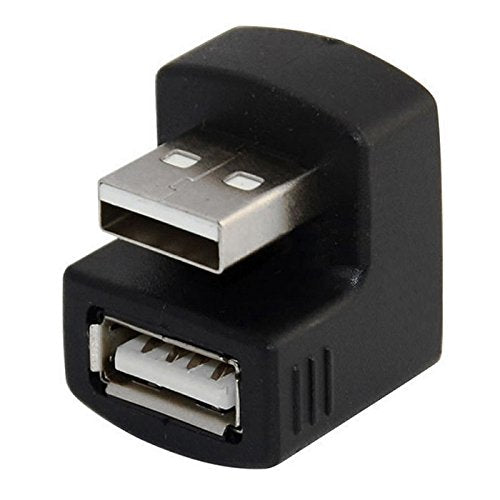 CY USB 2.0 A Extension Adapter Male to Female Right Angled 90 180 Degree Black