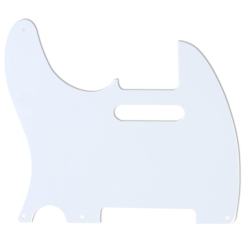 Musiclily 5 Hole Vintage Tele Guitar Pickguard for USA/Mexican Made Fender Standard Telecaster Style, 3Py White 3Ply White
