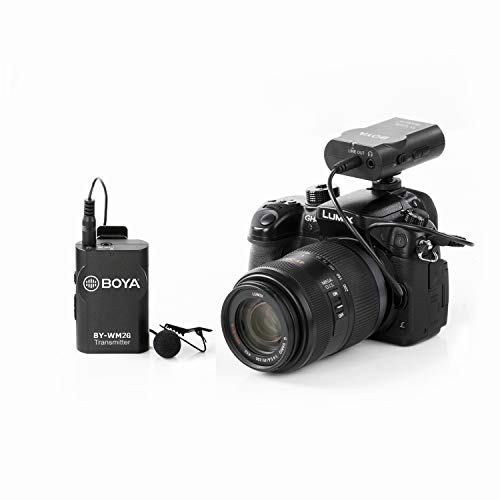 BOYA BY-WM2G Wireless Microphone for Smartphone, Tablet, DSLR, Camcorder, Audio Recorder, PC - Up to 50m Operation Range, One Year Warranty