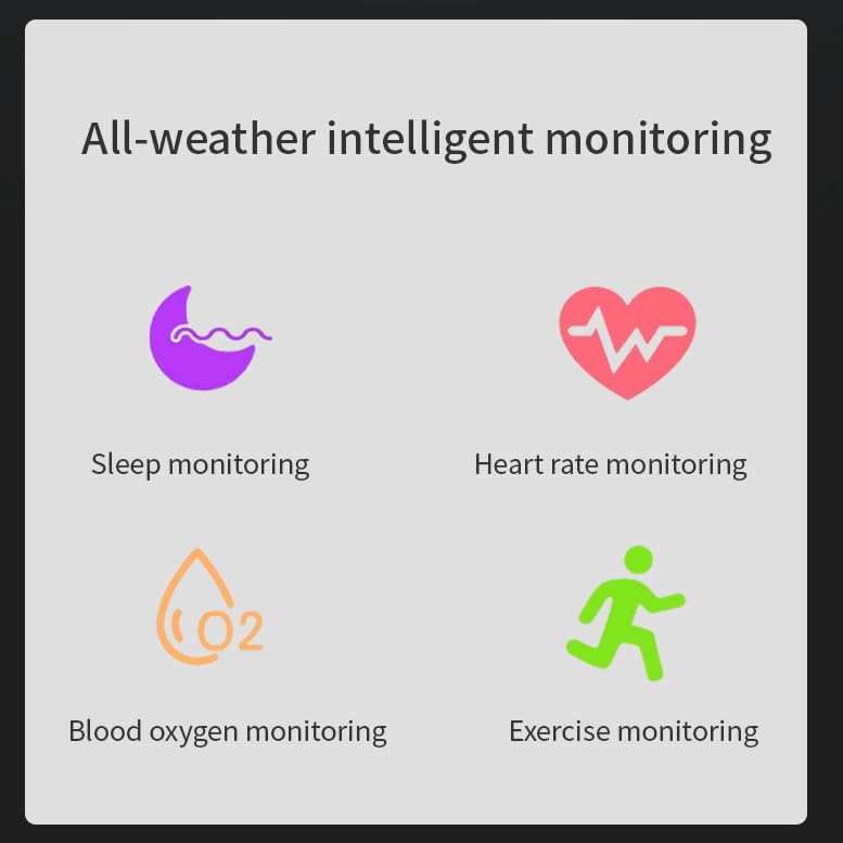 Smart Ring, No Subscription Fee, Heart Rate/Blood Oxygen/Sleep Monitor, Pedometer,IP68 Waterproof Fitness Tracker for iPhone &Android Black 9